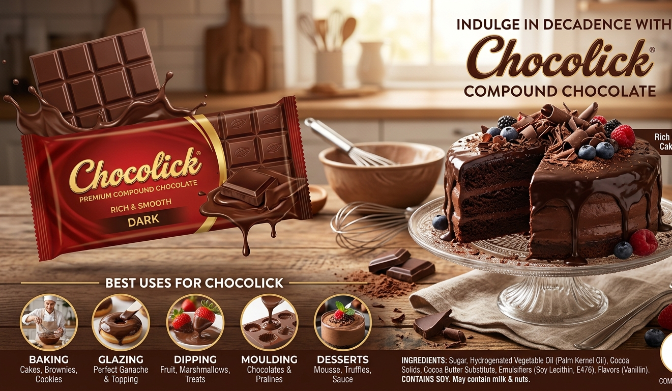 Chocolick Dark Compound Chocolate